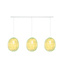 Cotton Ball Lights Dreifach Pendelleuchte (am Balken) - Oval Powder Green
