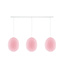 Cotton Ball Lights Drievoudige hanglamp balk - Oval Light Pink
