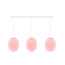 Cotton Ball Lights Drievoudige hanglamp balk - Oval Light Pink