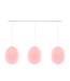 Cotton Ball Lights Drievoudige hanglamp balk - Oval Light Pink