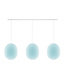 Cotton Ball Lights Drievoudige hanglamp balk - Oval Light Aqua