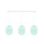 Cotton Ball Lights Drievoudige hanglamp balk - Oval Light Aqua