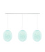 Cotton Ball Lights Drievoudige hanglamp balk - Oval Light Aqua