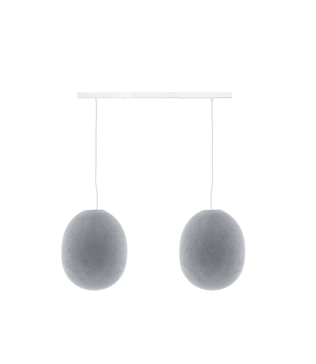 Cotton Ball Lights Tweevoudige hanglamp balk - Oval Stone