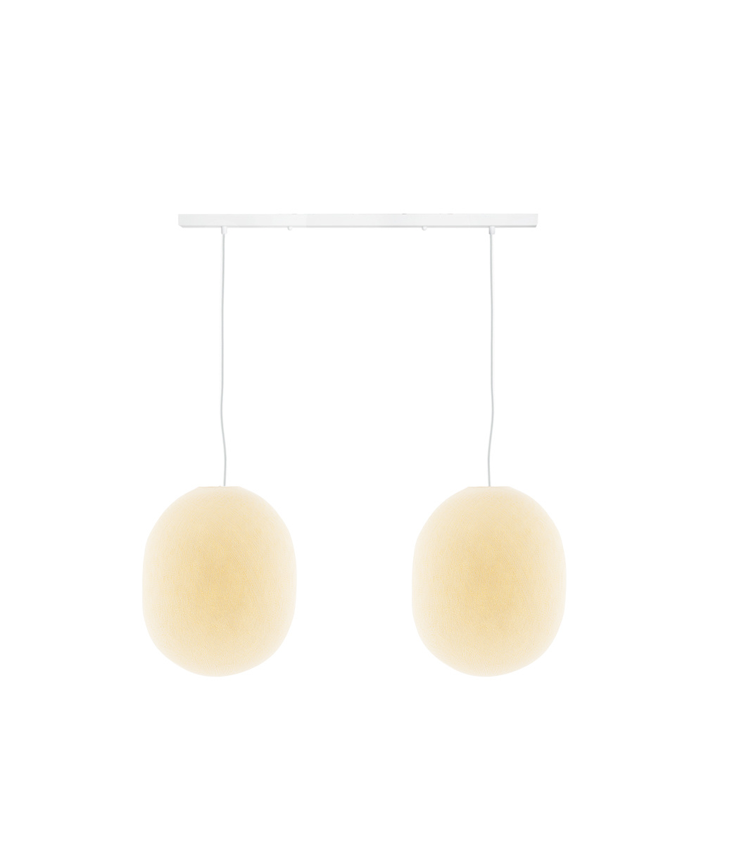 Cotton Ball Lights Tweevoudige hanglamp balk - Oval Shell