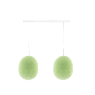 COTTON BALL LIGHTS Tweevoudige hanglamp balk - Oval Powder Green
