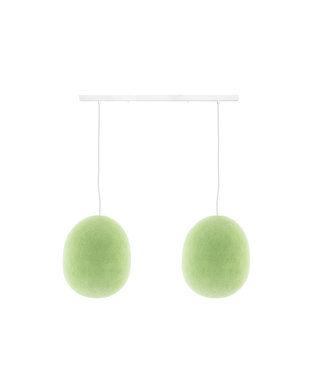 COTTON BALL LIGHTS Tweevoudige hanglamp balk - Oval Powder Green