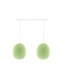 Cotton Ball Lights Tweevoudige hanglamp balk - Oval Powder Green