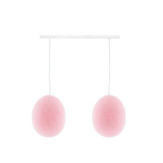 COTTON BALL LIGHTS Double Hanging Lamp Ceiling - Oval Light Pink