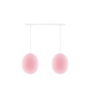 Cotton Ball Lights Double Hanging Lamp Ceiling - Oval Light Pink
