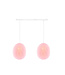 Double Hanging Lamp Ceiling - Oval Light Pink