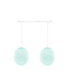 Double Hanging Lamp Ceiling - Oval Light Aqua