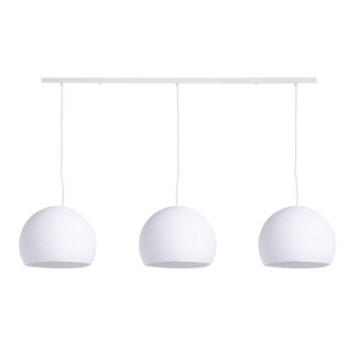 COTTON BALL LIGHTS Triple Hanging Lamp Ceiling - Three Quarter White
