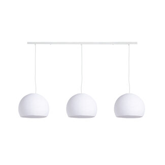 Cotton Ball Lights Drievoudige hanglamp balk - Driekwart White
