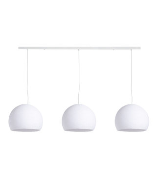 COTTON BALL LIGHTS Dreifach Pendelleuchte (am Balken) - Drei Vierteln White