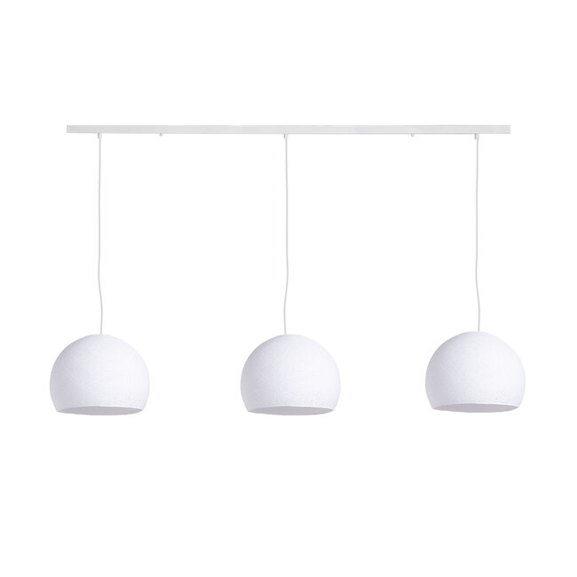 Cotton Ball Lights Dreifach Pendelleuchte (am Balken) - Drei Vierteln White