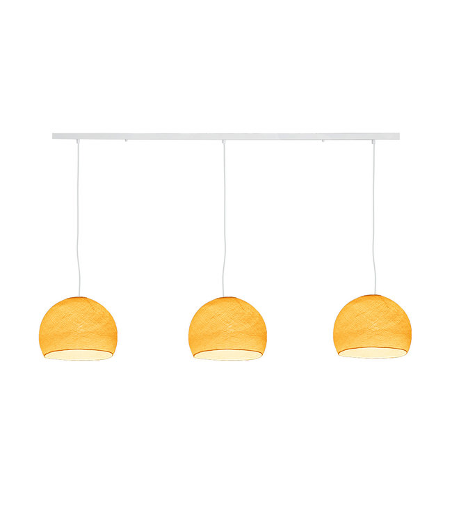 Cotton Ball Lights Drievoudige hanglamp balk - Driekwart White