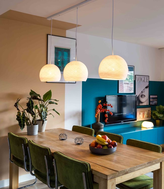 Triple Hanging Lamp Ceiling - Three Quarter White