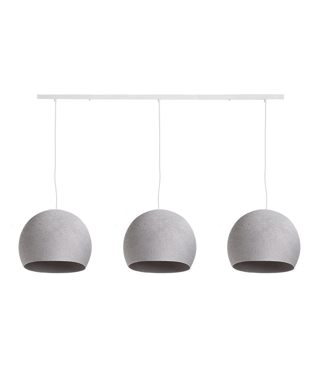 Cotton Ball Lights Drievoudige hanglamp balk - Driekwart Stone