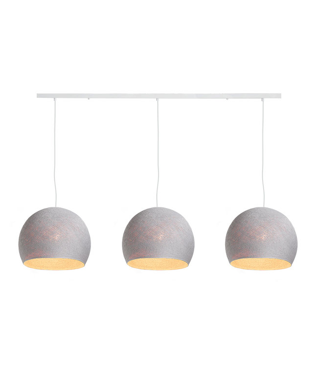 Cotton Ball Lights Dreifach Pendelleuchte (am Balken) - Drei Vierteln Stone