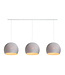 Cotton Ball Lights Drievoudige hanglamp balk - Driekwart Stone