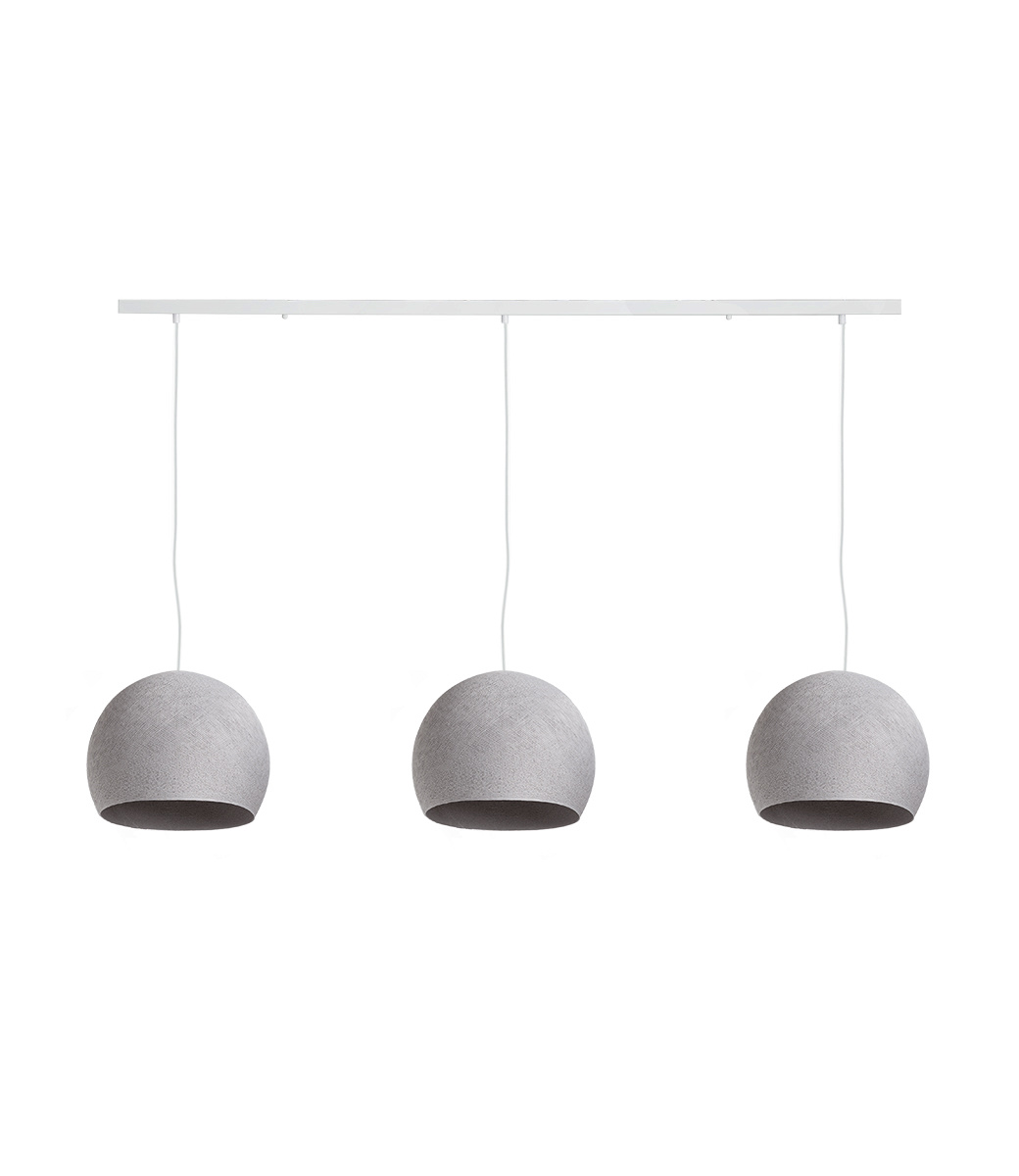 Cotton Ball Lights Drievoudige hanglamp balk - Driekwart Stone