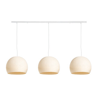 COTTON BALL LIGHTS Triple Hanging Lamp Ceiling - Three Quarter Shell