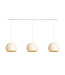 Cotton Ball Lights Drievoudige hanglamp  balk - Driekwart Shell