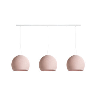 COTTON BALL LIGHTS Dreifach Pendelleuchte (am Balken) - Drei Vierteln Pale Pink