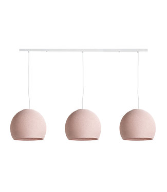 COTTON BALL LIGHTS Triple Hanging Lamp Ceiling - Three Quarter Pale Pink