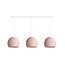 Cotton Ball Lights Dreifach Pendelleuchte (am Balken) - Drei Vierteln Pale Pink