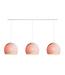 Cotton Ball Lights Drievoudige hanglamp balk - Driekwart Pale Pink