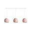 Cotton Ball Lights Dreifach Pendelleuchte (am Balken) - Drei Vierteln Pale Pink