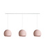 Cotton Ball Lights Drievoudige hanglamp balk - Driekwart Pale Pink