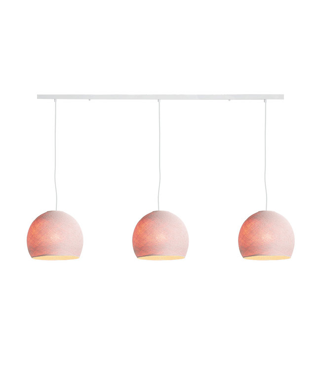 Cotton Ball Lights Dreifach Pendelleuchte (am Balken) - Drei Vierteln Pale Pink