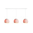 Cotton Ball Lights Dreifach Pendelleuchte (am Balken) - Drei Vierteln Pale Pink