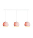 Cotton Ball Lights Dreifach Pendelleuchte (am Balken) - Drei Vierteln Pale Pink