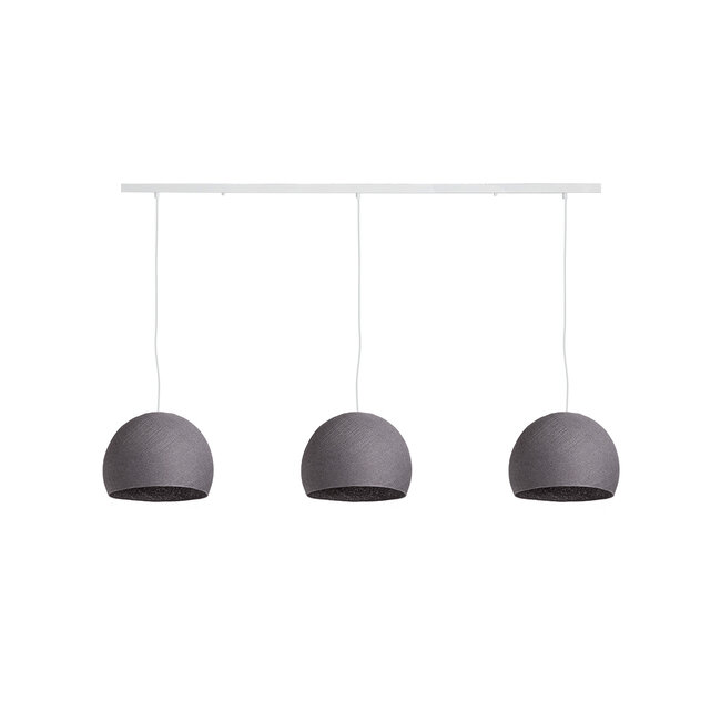 Triple Hanging Lamp Ceiling - Three Quarter Mid Grey