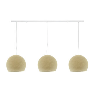 COTTON BALL LIGHTS Drievoudige hanglamp balk - Driekwart Cream