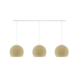 COTTON BALL LIGHTS Drievoudige hanglamp balk - Driekwart Cream