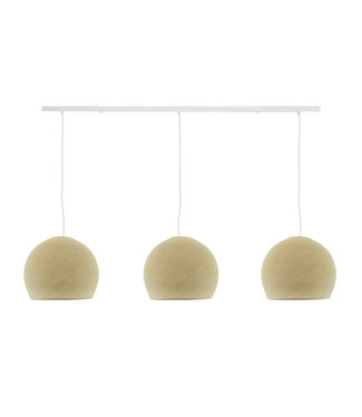 COTTON BALL LIGHTS Triple Hanging Lamp Ceiling - Three Quarter Cream