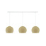 Cotton Ball Lights Drievoudige hanglamp balk - Driekwart Cream