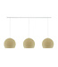 Cotton Ball Lights Drievoudige hanglamp balk - Driekwart Cream