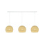 Cotton Ball Lights Drievoudige hanglamp balk - Driekwart Cream