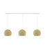 Cotton Ball Lights Drievoudige hanglamp balk - Driekwart Cream