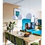 Cotton Ball Lights Drievoudige hanglamp balk - Driekwart Cream