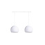 Double Hanging Lamp Ceiling - Three Quarter White