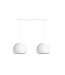 Double Hanging Lamp Ceiling - Three Quarter White