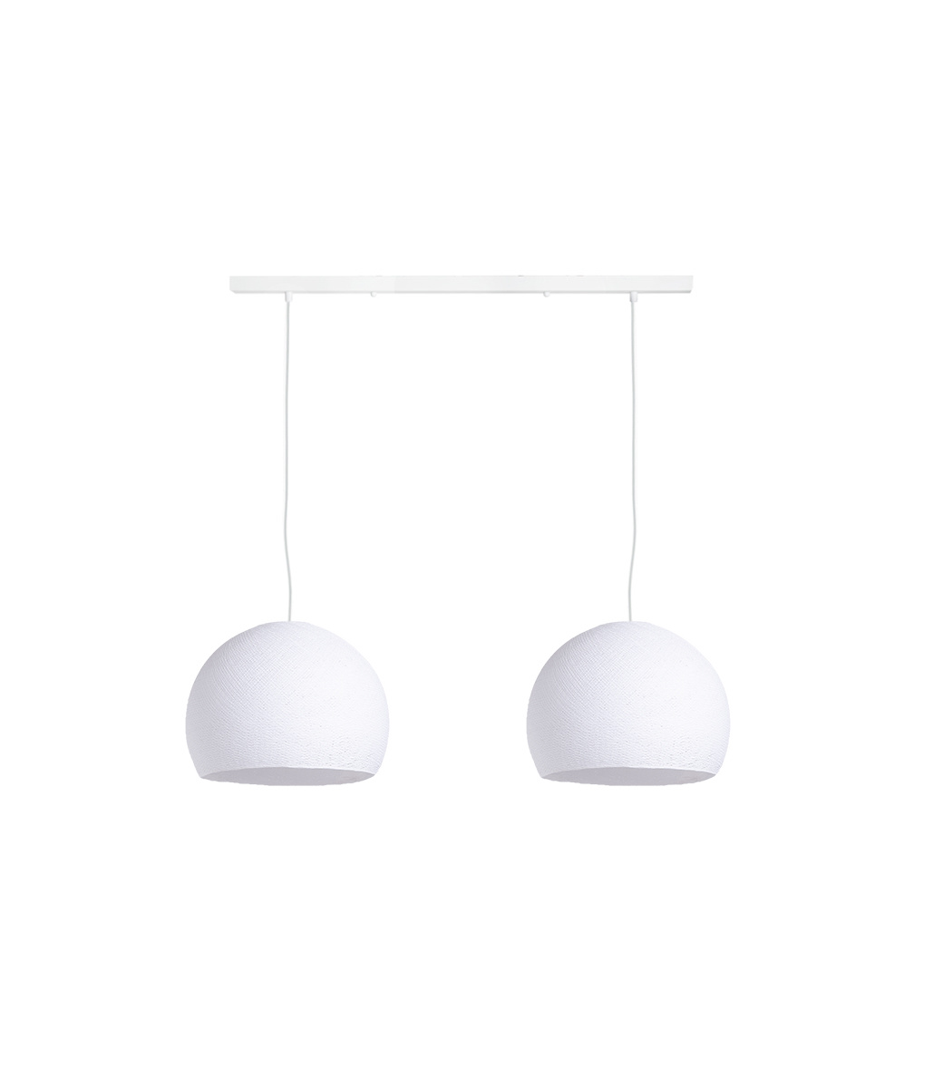 Cotton Ball Lights Tweevoudige hanglamp balk - Driekwart White