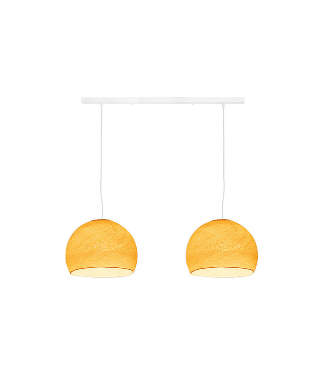 Cotton Ball Lights Tweevoudige hanglamp balk - Driekwart White